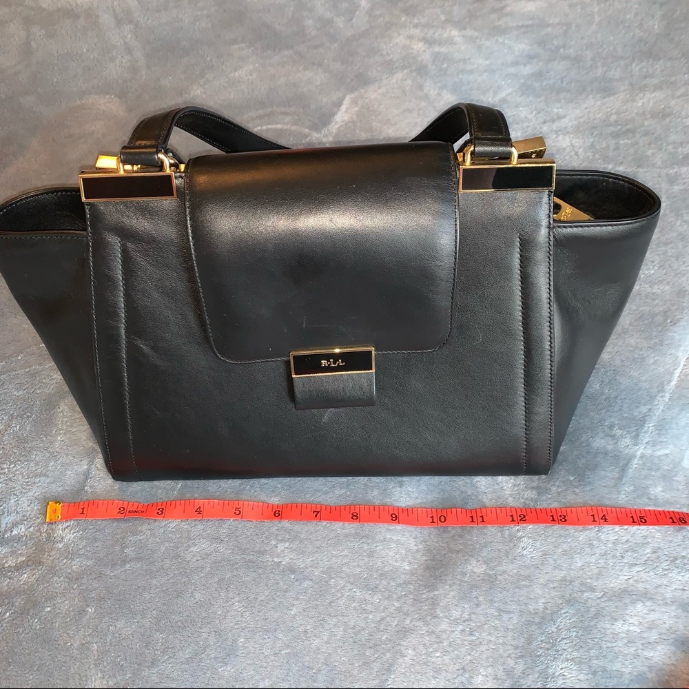 Ralph Lauren leather black shoulder bag - Picture 13 of 14